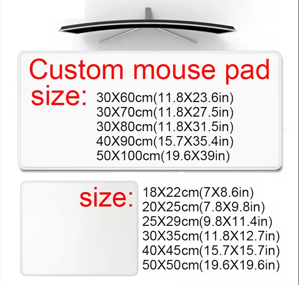 Custom XS-XXL Gaming Mouse Pad – Personalized Desk Mat
