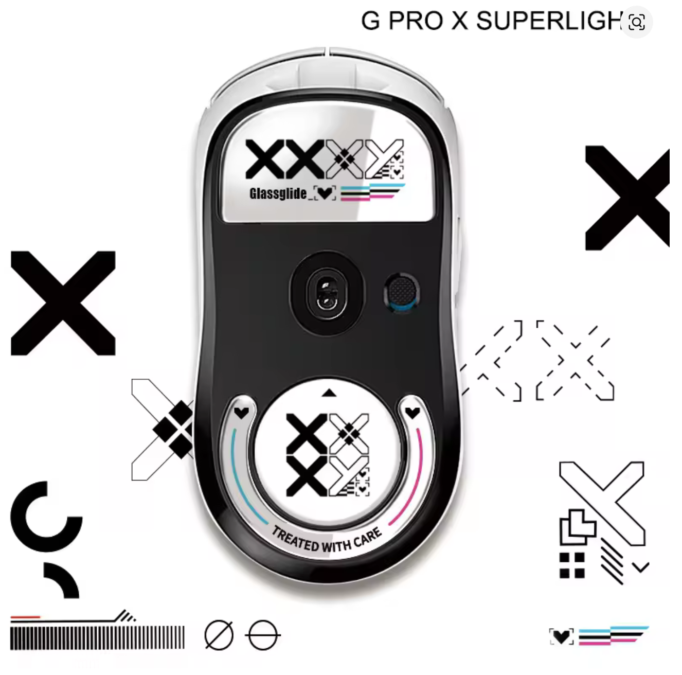 Logitech GX Pro Superlight 1 glass slides